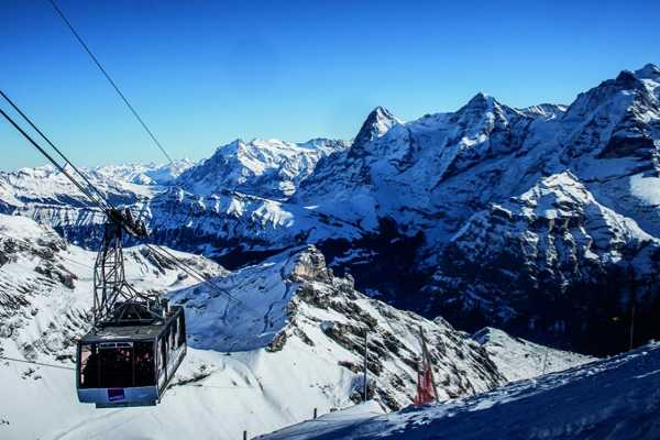 Snow View Point in a cable car