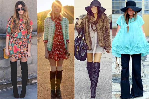 Bohemian-Chic-Look-with-Knee-High-Boots