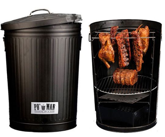 GARBAGE CAN CHARCOAL BBQ GRILL 